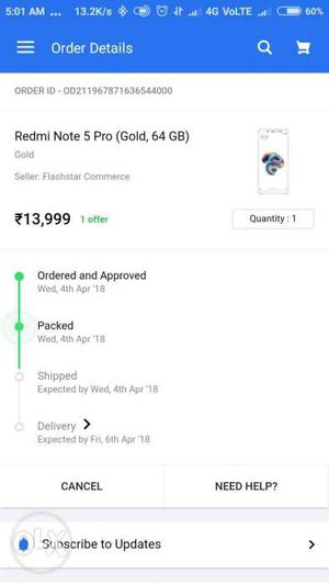 Redmi note 5pro 4/64 only 2 piece