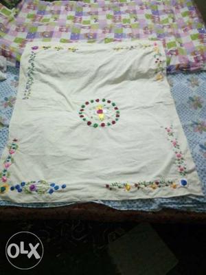 Table cloth handmade with different types of