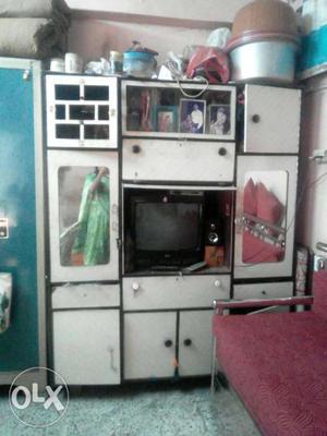 Wooden cupboard- steel cupboard all for rs 