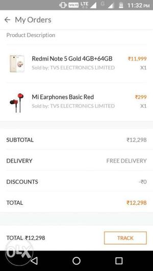 Cost to cost (Redmi Note 5+ Head phone) delivery