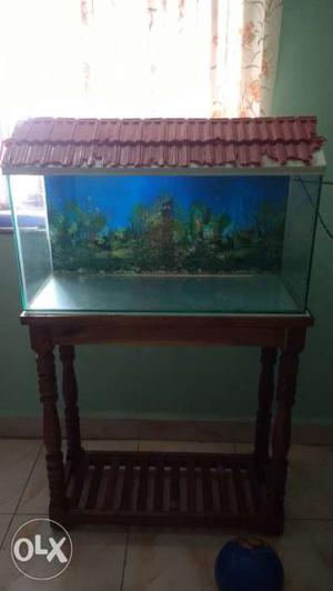 Fish tank with table..with light facility inside