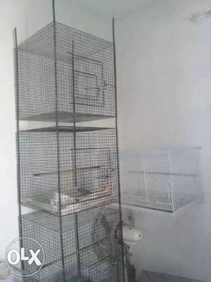 Gray Steel Pet Cages