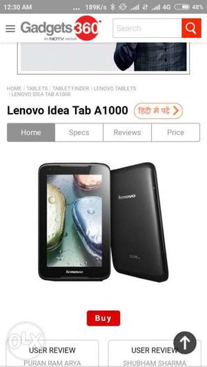 Lenovo tab, sim slot issue, in a good condition
