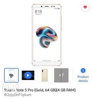 New seal pack note 5 pro with original bill