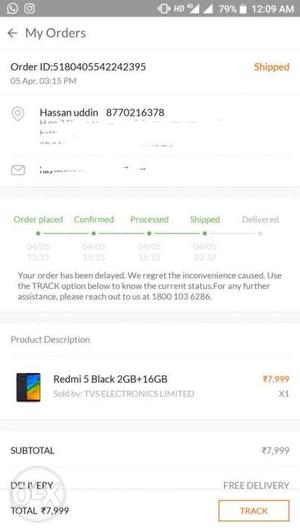 Selling redmi  gb only delivery pending