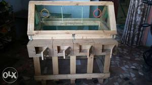 Wooden bird cage unused length 3.2ft,breath
