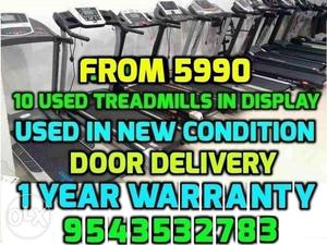 1 YEAR WARRANTY on USED TREADMILL  starting price Best