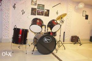 Black And Red Kaps Drum Set