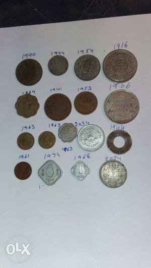 Silver-and-copper-colored Coin Lot