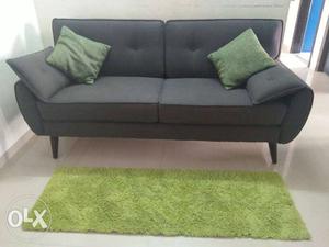 20 days old Brand new 3seater fabric sofa in steel grey