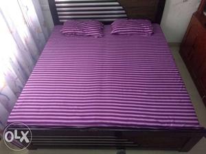 Double Bed with Silver Strips Fixed Price