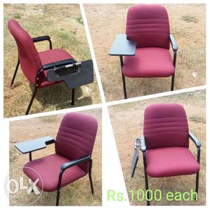 Office chair with writting support