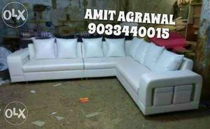 Premium new white color sofa set direct from Manufacturing