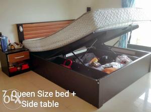 Queen Size Bed (engineered wood) with full box