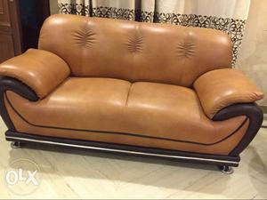 Tan and brown Colour 7 seater sofa set