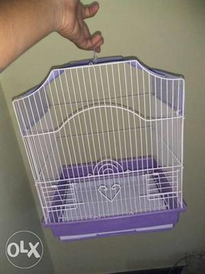 White And Purple Birdcage