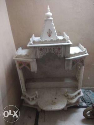 White Pooja Altar