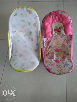 2 Baby's Pink And Green Bather