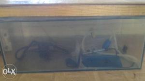 3 feet fish tank with wodden cover nd light heavy