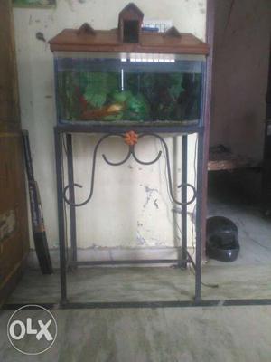 Aquarium with stand pump(Rs 400), heater(Rs 600)