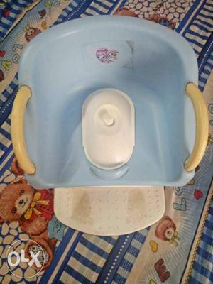 Baby's Blue And White Booster Seat