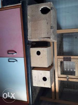 Bird cage with 3 Nest box for sale. 5 ft in ht. 1.5 ft 3