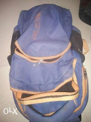 Blue And Beige Backpack