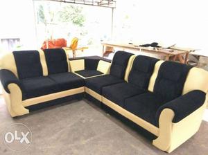 Corner sofa in premium fabric