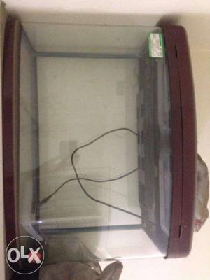 Fish Tank With Brown Frame