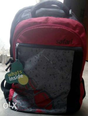 Gray, Black, And Red Safari Backpack 18 months international