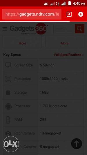 Lenovo k3 note new phone 2gb ram,16gb internal android7.1.2