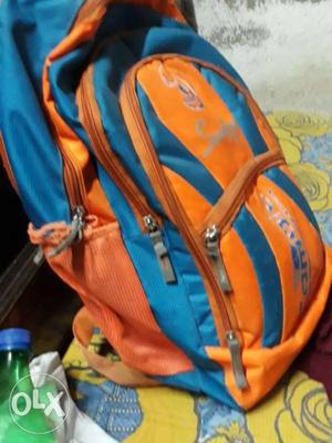 Orange And Blue Backpack Carrier