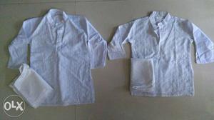Pure cotton white kurta pyjama for 5 & 7 year old