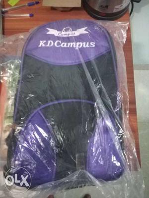 Purple And Black KD Campus Backpack Pack