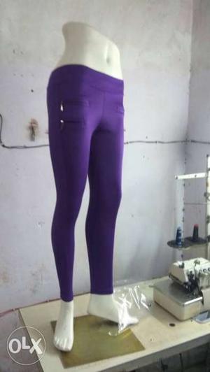 Purple jeggings for ladies