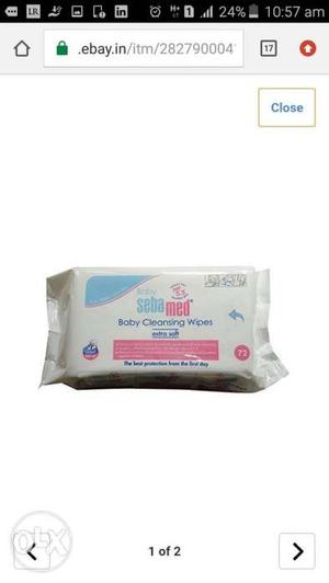 Seba med baby clening wipes 3 packs brought from