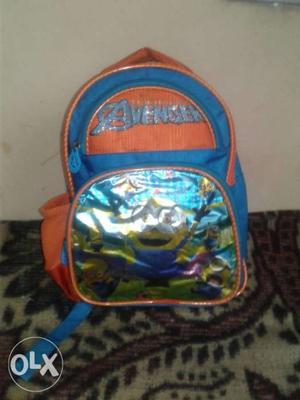 Toddler's Blue And Orange The Avengers Backpack