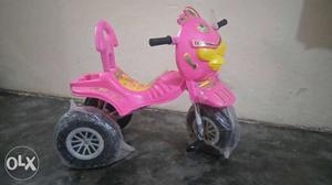 Toddler's Pink And Black Plastic Trike