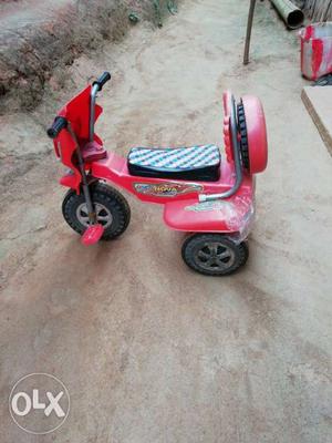 Toddler's Red And Black Plastic Trike