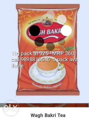 Wagh bakri tea 1kg at 325 INR only MRP  pack