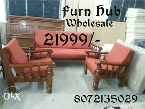 Wooden sofa set 3+1+1 offer