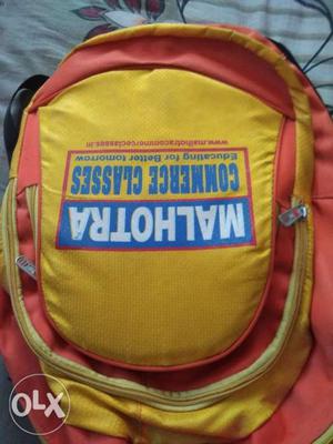 Yellow And Orange Malhotra Backpack