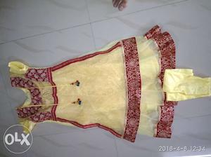 Yellow salwar suit for 6 to 7 year old kid