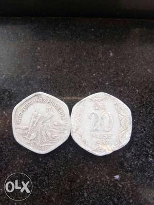Any one interested to buy this old coin of 20 Paise and 10