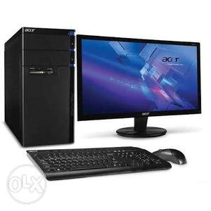 Black Acer Desktop Computer Set