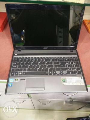 Black And Gray Acer Laptop 