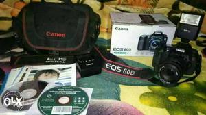 Black Canon EOS DSLR Camera With Box