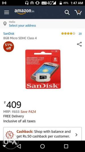 Black SanDisk Micro SDHC Card Pack Screenshot
