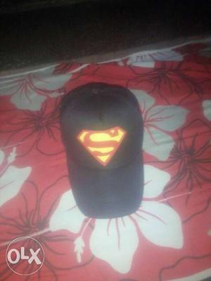 Black, Yellow, And Red Superman Cap