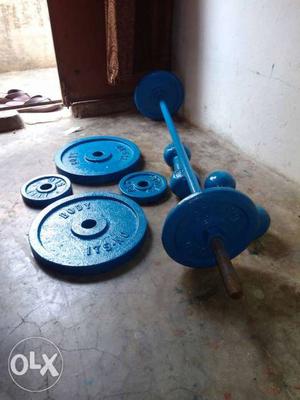 Blue And Black Weight Plates